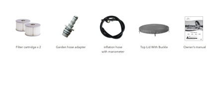 MSpa LR062U-GR СПА-бассейн 204х70см "Pebble" 930л, круглый, аэромассаж MSpa LR062U-GR СПА-бассейн 204х70см "Pebble" 930л, круглый, аэромассаж