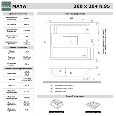 Спа бассейн Treesse Maya GP